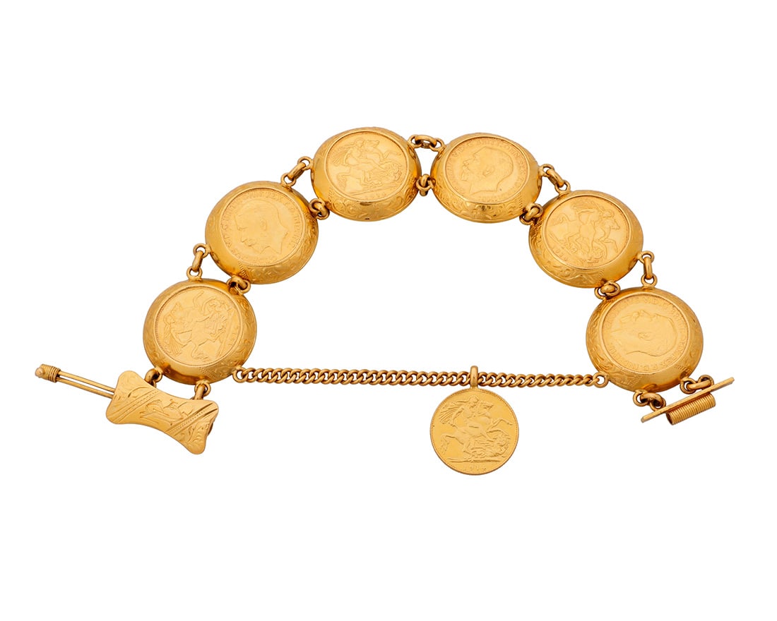 A 22K Gold Coin Bracelet (1 of 4)