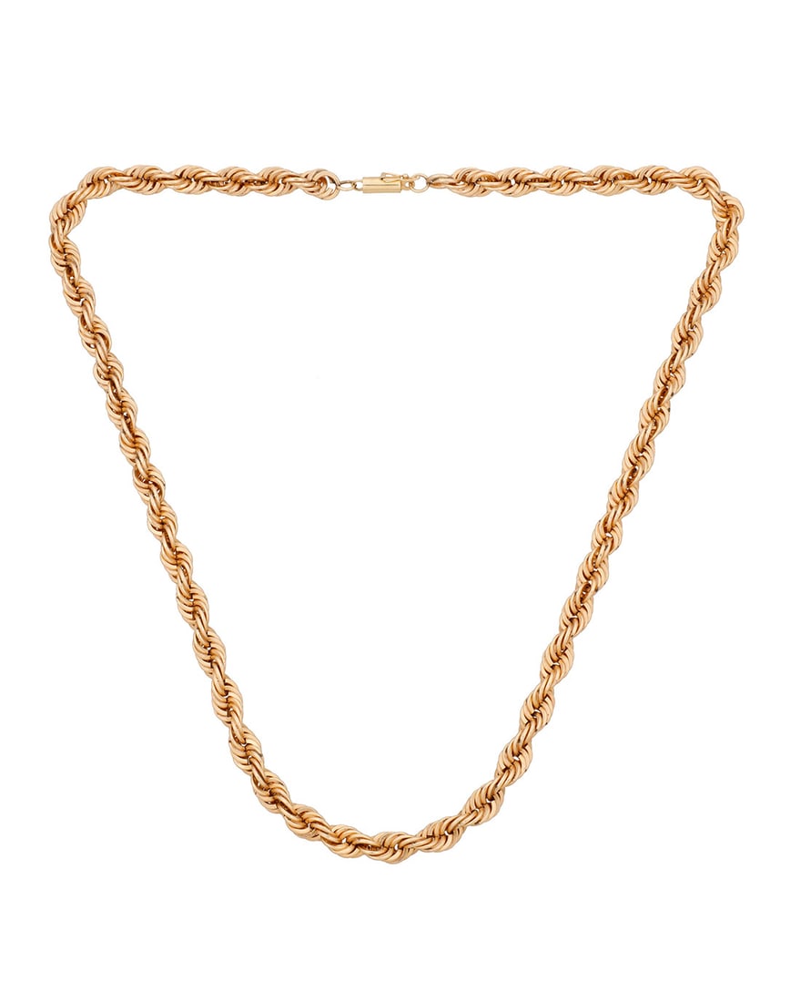 A 14K Gold Chain: A 14K Gold Chain Of a graduated rope design Length: 20 in. 73.3 grams gross