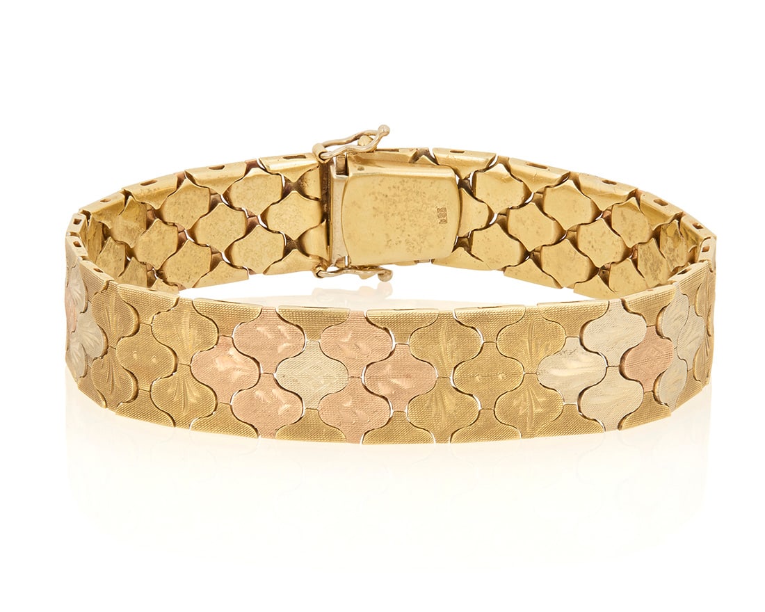 A 14K Tri-Color Gold Bracelet (1 of 3)