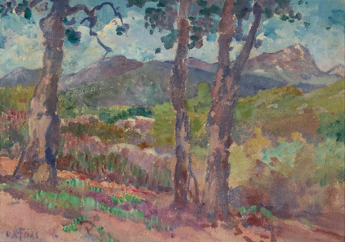 Charles Arthur Fries (1854-1940), "Oaks Near Mussey Grade," 1930 (1 of 6)