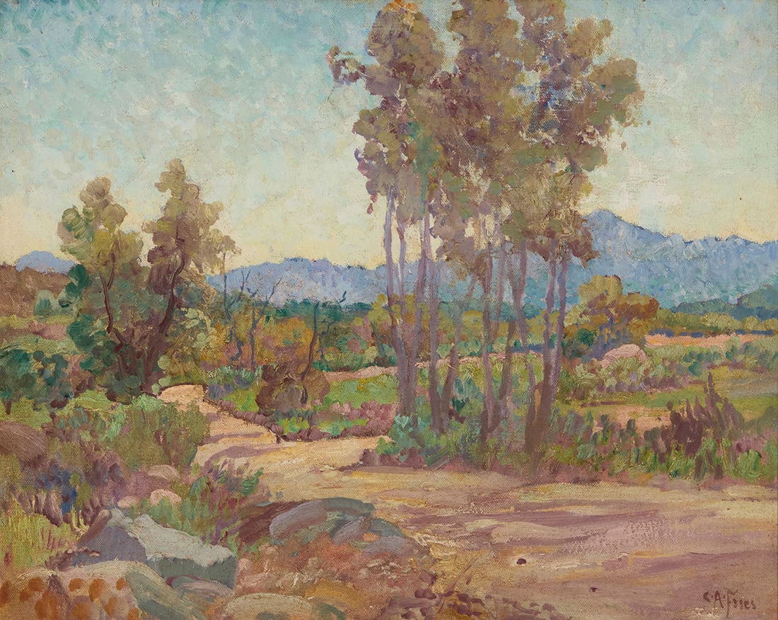 Charles Arthur Fries (1854-1940), "Eucalyptus Near Alpine," 1927 (1 of 8)