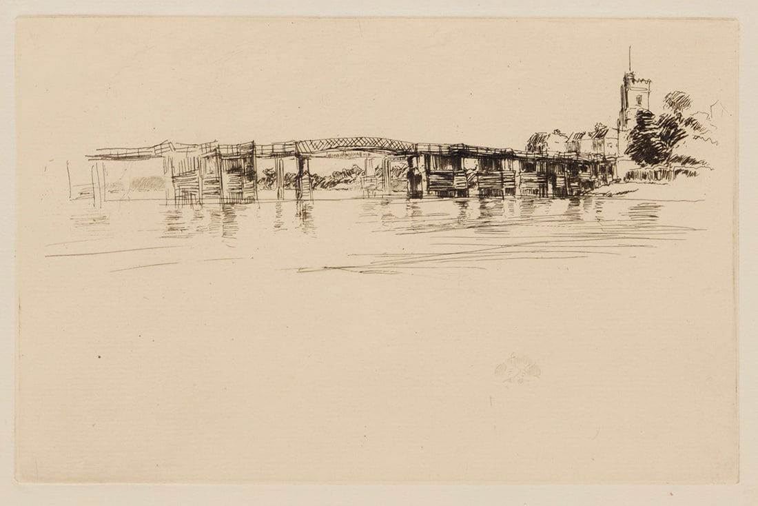 James McNeill Whistler (1834-1903), "Little Putney Bridge," 1879 (1 of 6)