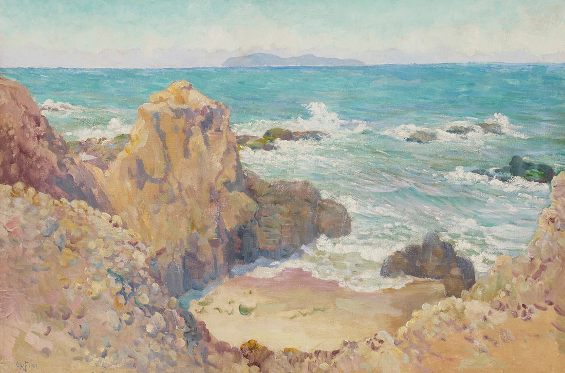 Charles Arthur Fries (1854-1940), A view of San Clemente Island from San Diego (1 of 7)