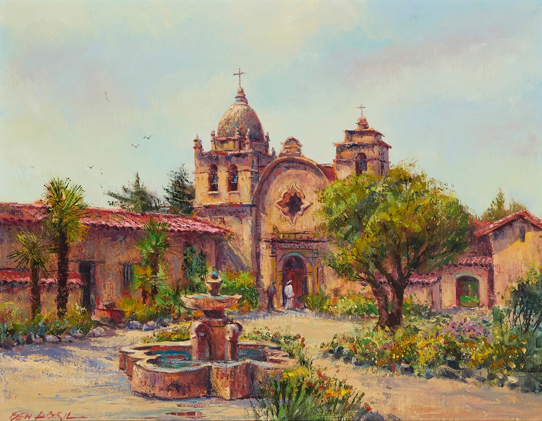 Ben Abril (1923-1995), ''Mission San Carlos Borromeo De Carmelo" (1 of 10)