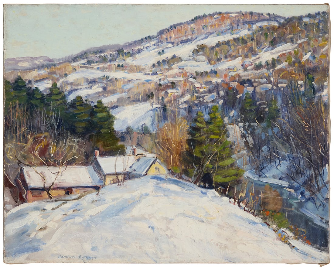 George Gardner Symons (1861-1930), Winter landscape with houses (1 of 4)