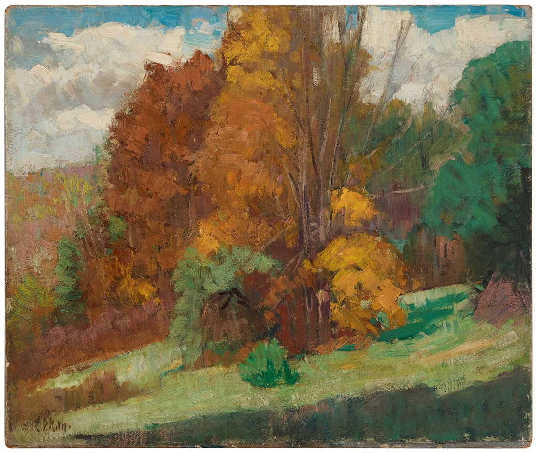 Ernest David Roth (1879-1964), "A Windy Day - Connecticut Landscape" (1 of 5)