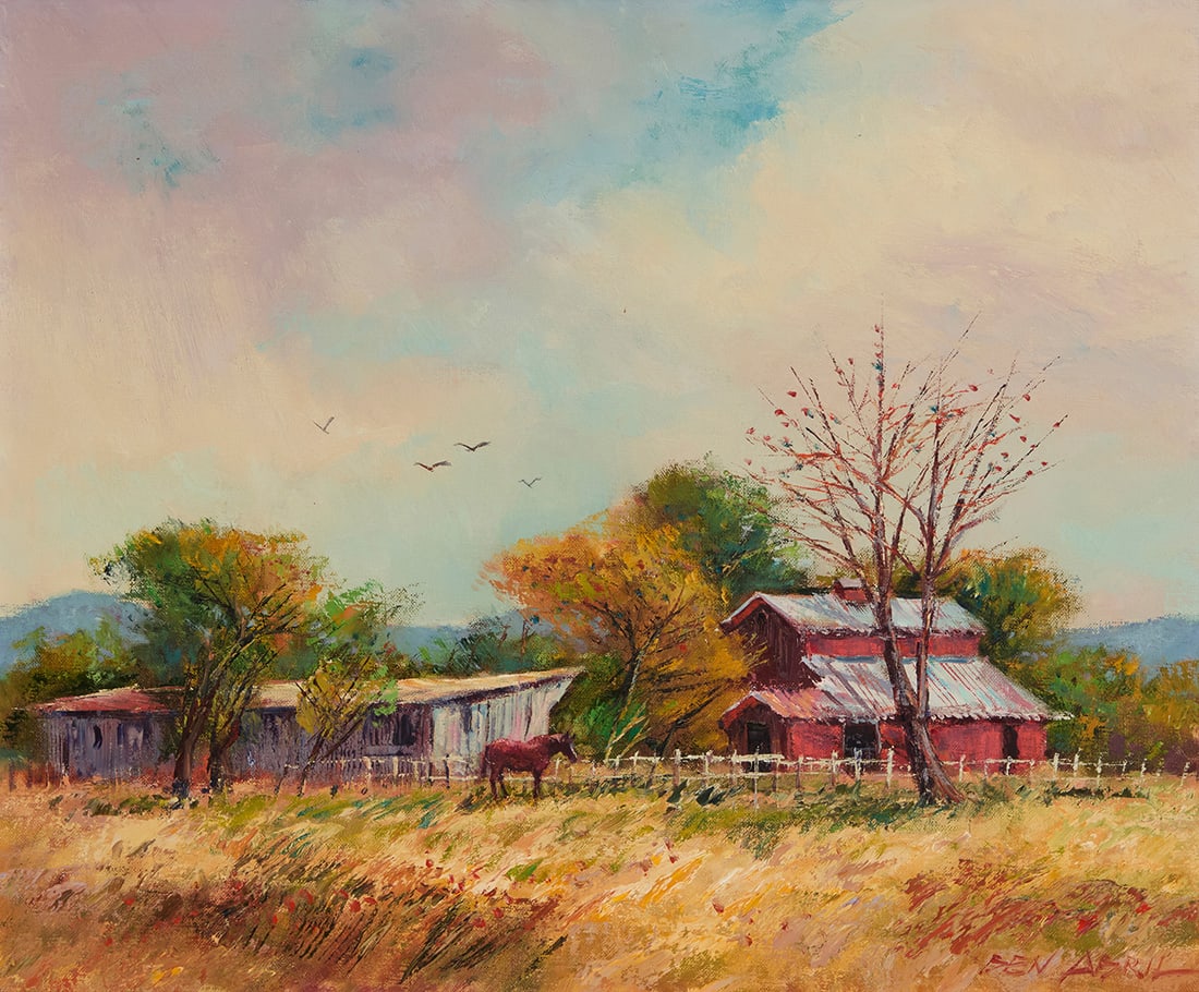 Ben Abril (1923-1995), "Old Tom Mix Barn" (1 of 6)