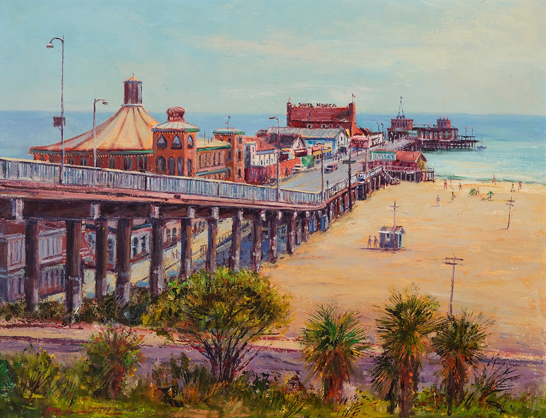 Ben Abril (1923-1995), "Santa Monica Pier, California" (1 of 7)