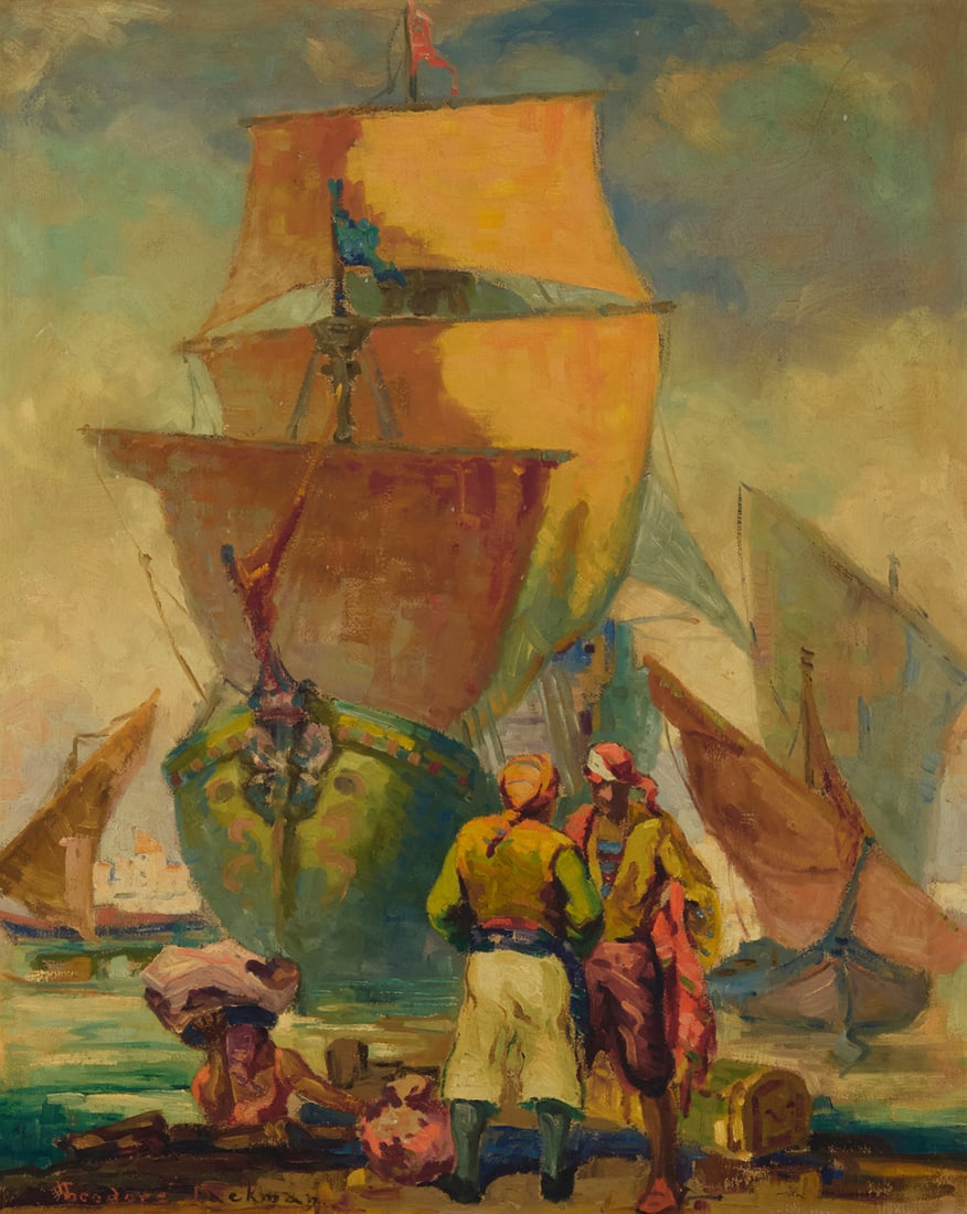 Theodore Jackman (1878-1940), Pirates in a harbor (1 of 6)