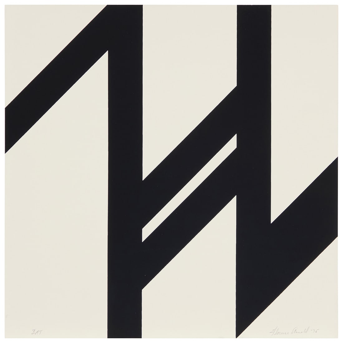 Florence M. Arnold (1900-1994), Black and white abstract, 1975 (1 of 7)