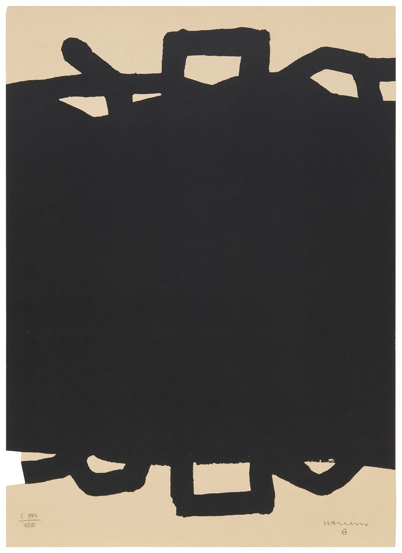 Eduardo Chillida (1924-2002), Untitled: Eduardo Chillida (1924-2002) Untitled Lithograph on die-cut Guarro paper Edition: E894/1000 Signed and with the artist's device, both as part of the image at lower right: Chillida; numbered in pencil 