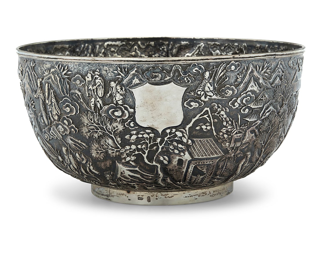 A Woshing Chinese Export silver bowl (1 of 6)