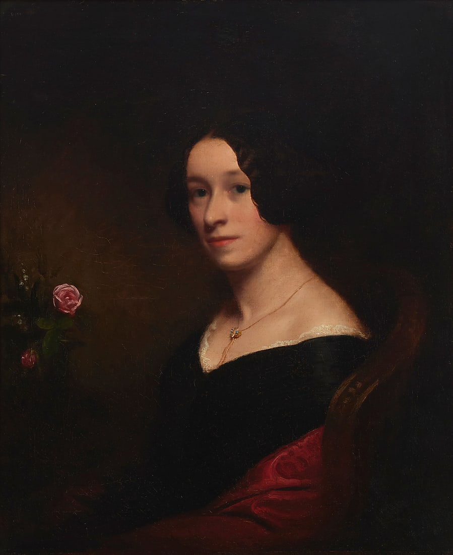 Richard Buckner (1812-1883), Portrait of Marie of Baden, Duchess of Hamilton: Richard Buckner (1812-1883) Portrait of Marie of Baden, Duchess of Hamilton Oil on canvas laid to canvas Appears unsigned; inscribed in ink, in another hand, on a partial label affixed to the verso of
