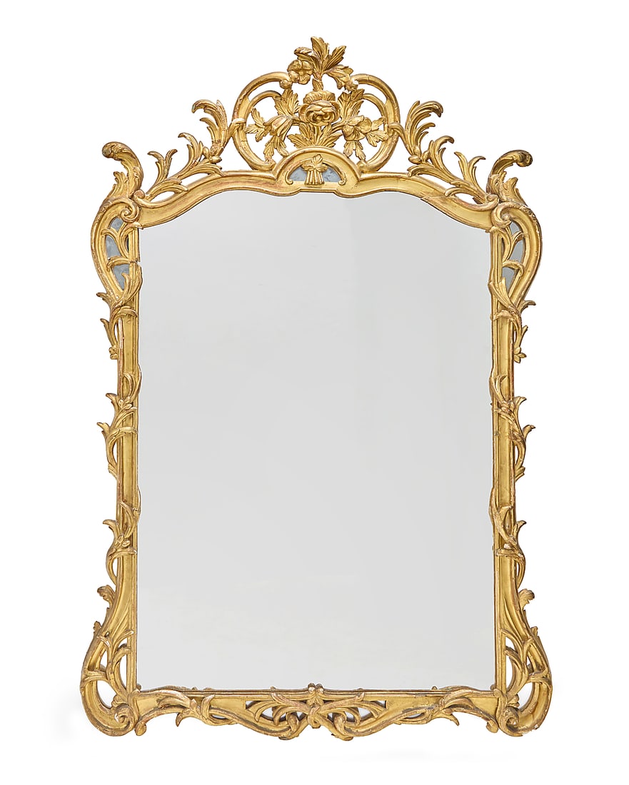 A Rococo style giltwood mirror (1 of 9)