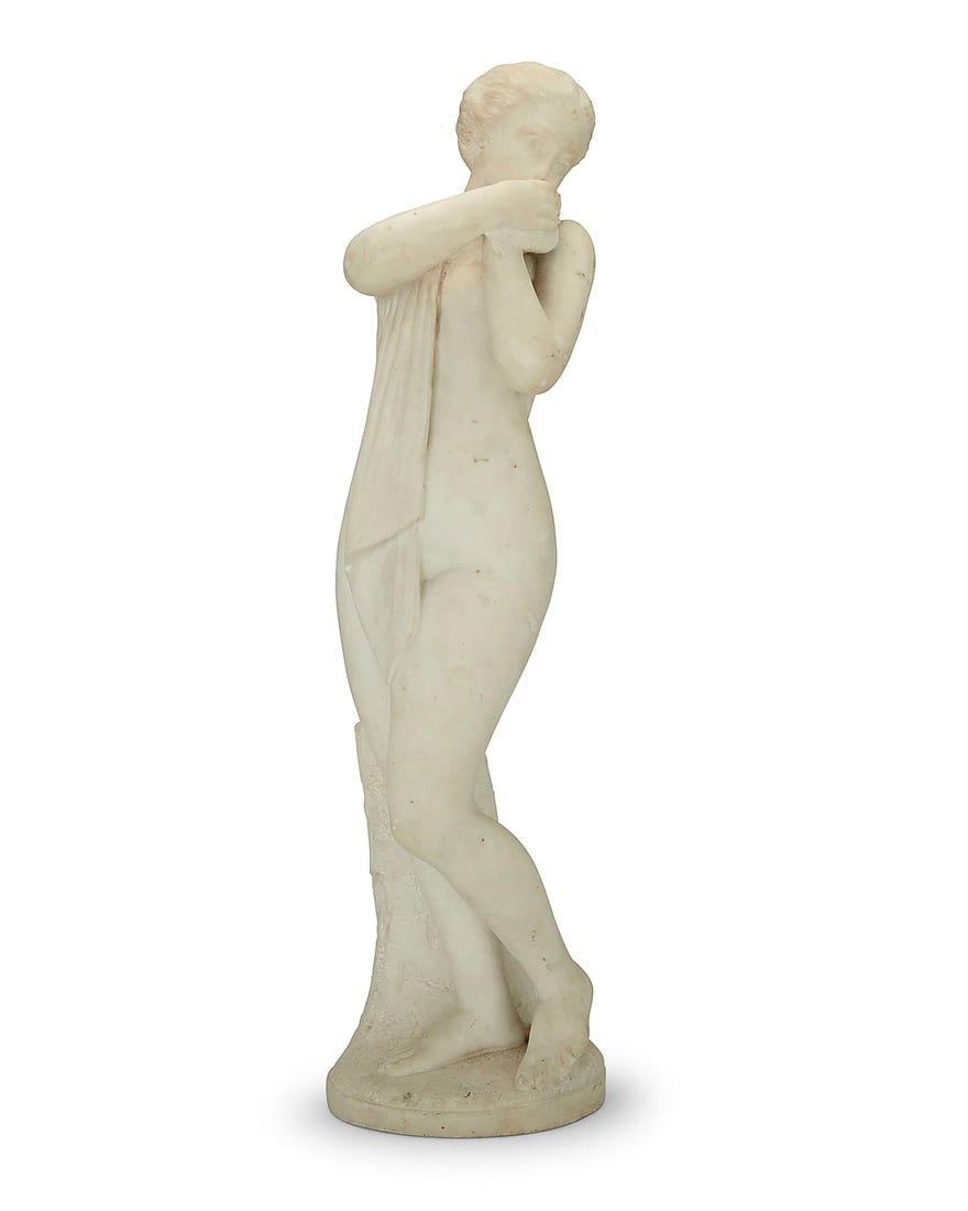 A Continental carved marble model of Venus with a dove (1 of 5)