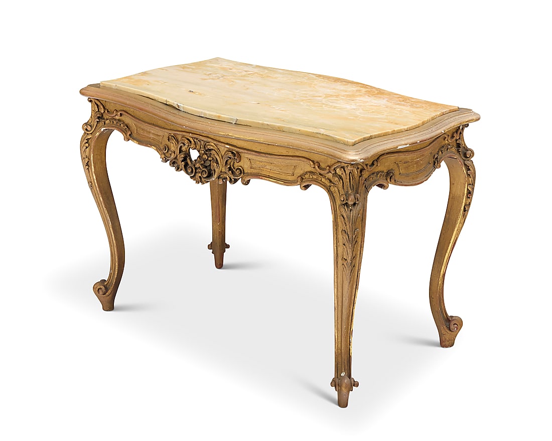 A Louis XV style marble top occasional table (1 of 9)