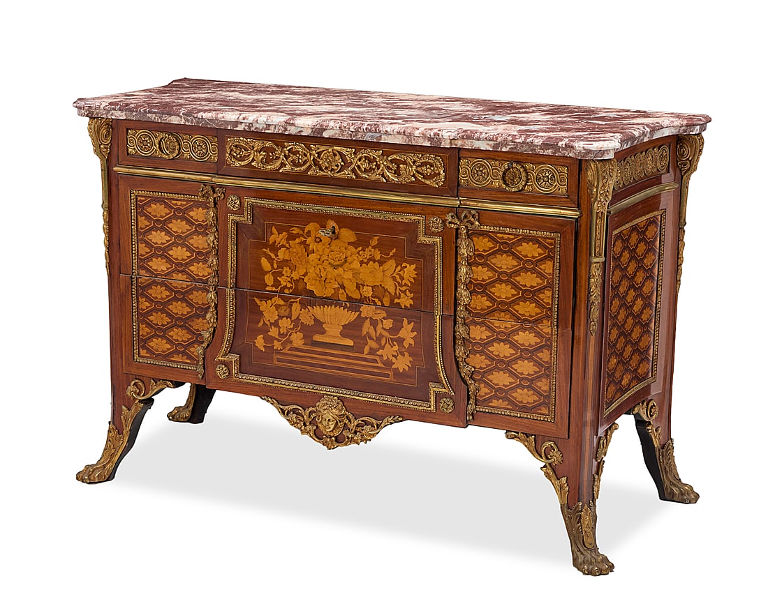 A Louis XVI style marquetry commode (1 of 9)