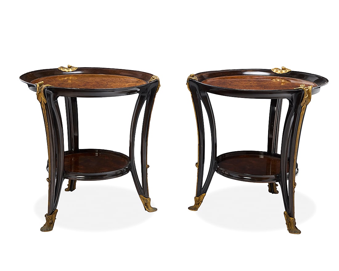 Louis Majorelle (1859-1926), A pair of 'Aux Nenuphars' gueridons, circa 1900 - 2