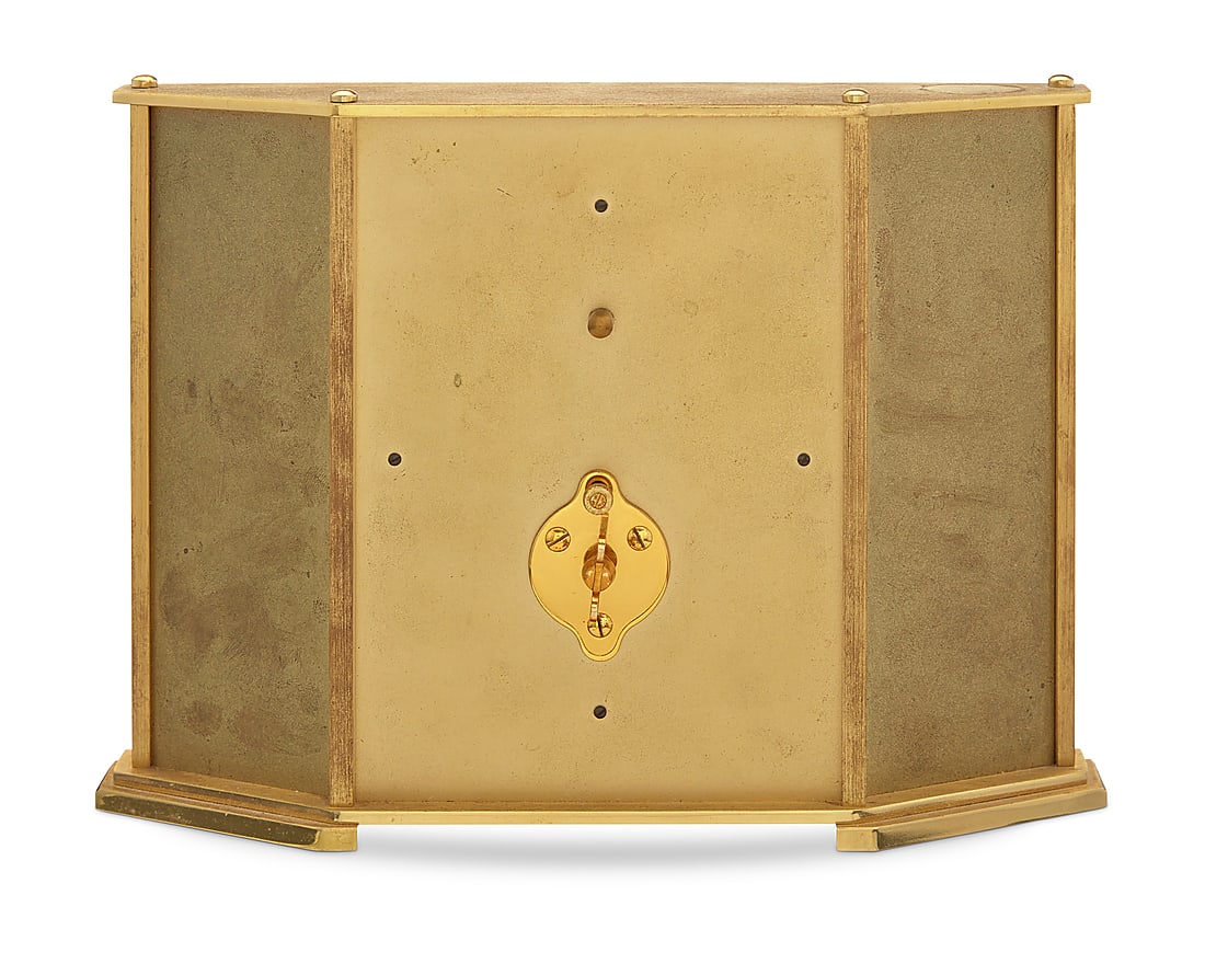 A Jaeger LeCoultre gilt brass table clock - 2