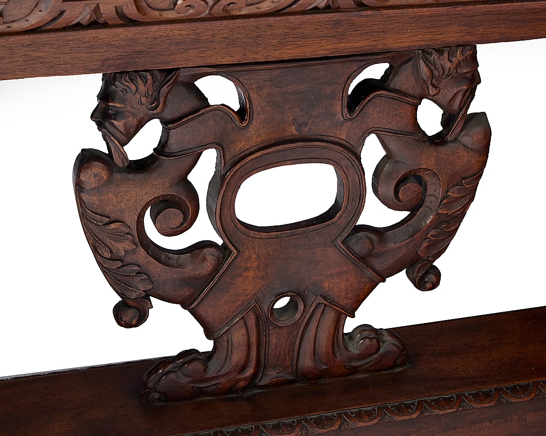 A Renaissance style carved walnut library table - 2