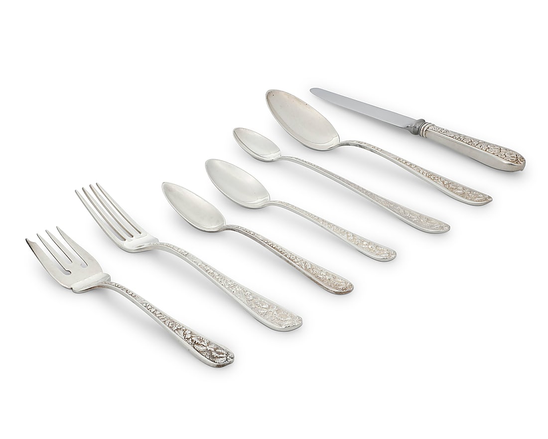 An assembled Stieff sterling silver 'Corsage' part flatware service (1 of 3)