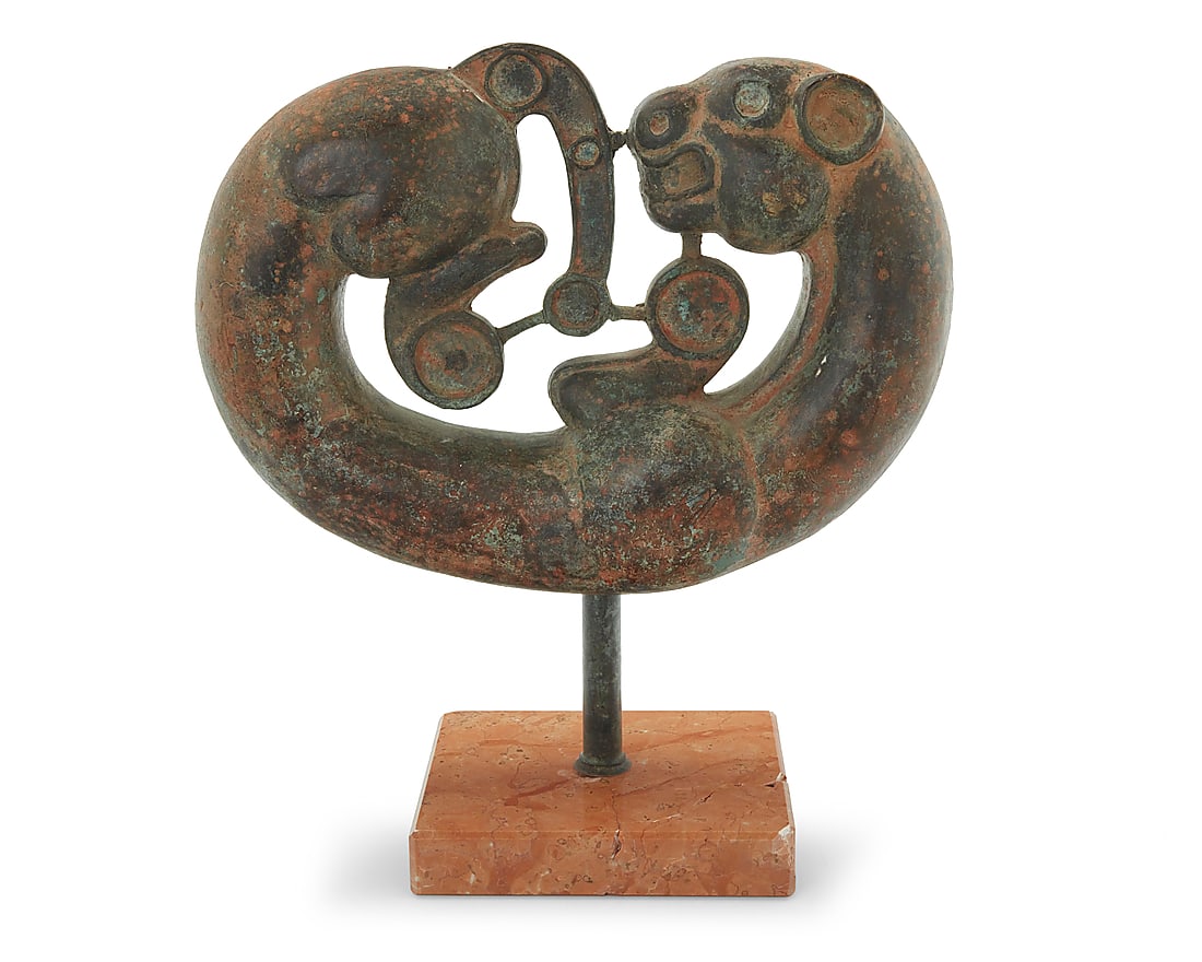 A Scythian style solid bronze coiled panther - 2