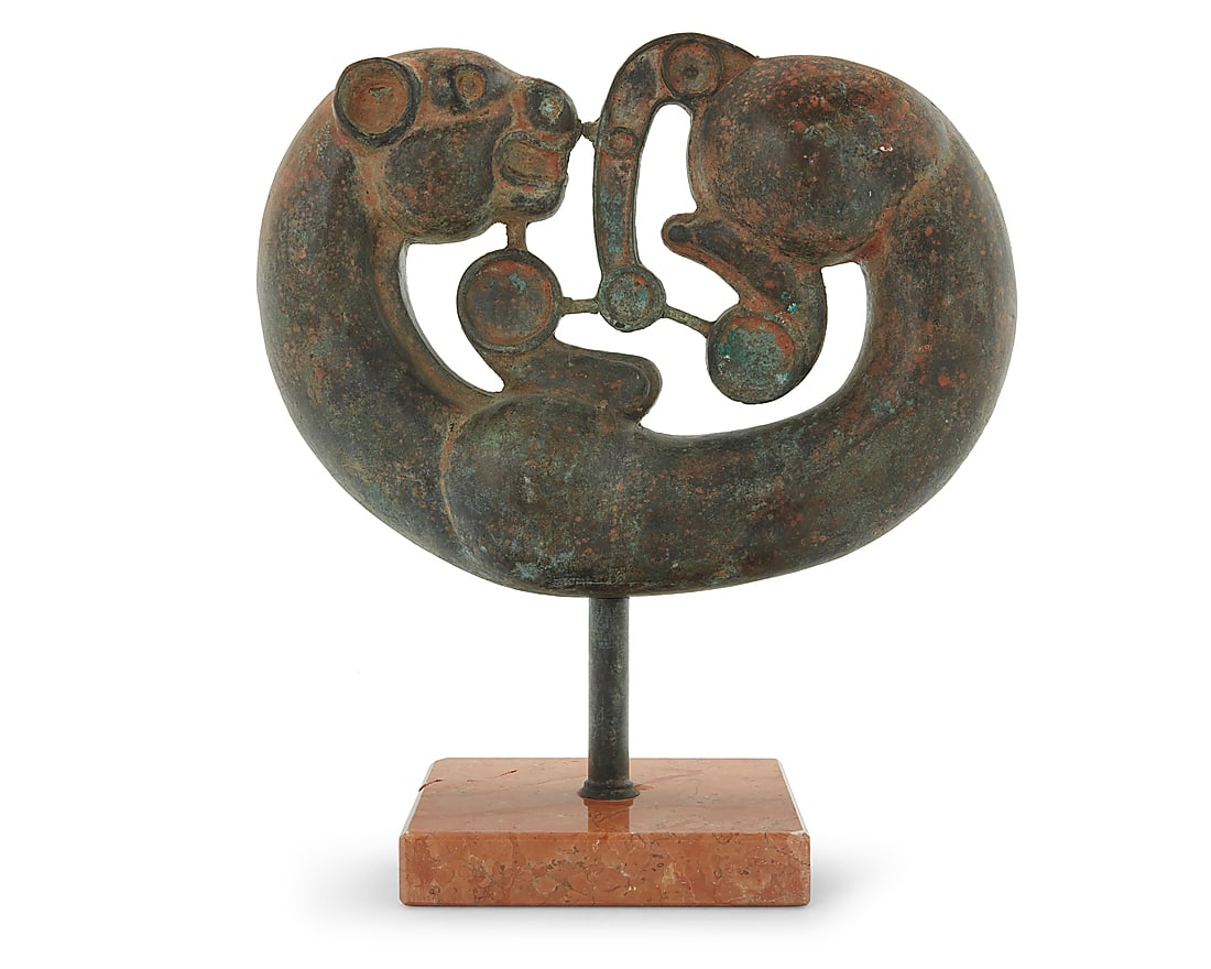 A Scythian style solid bronze coiled panther - 3