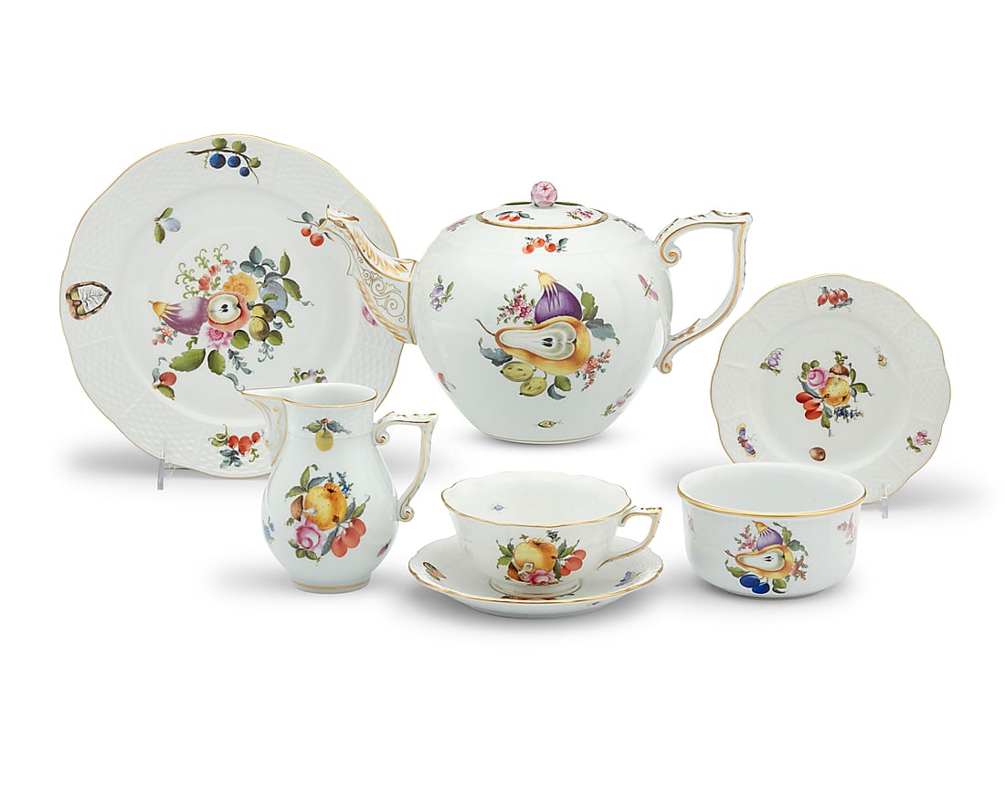 A Herend porcelain 'Market Garden' tea service (1 of 4)