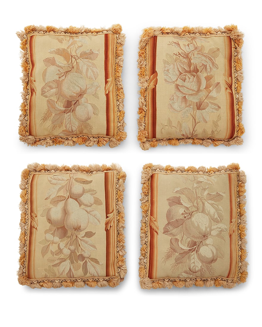 Four Aubusson tapestry cushions (1 of 5)