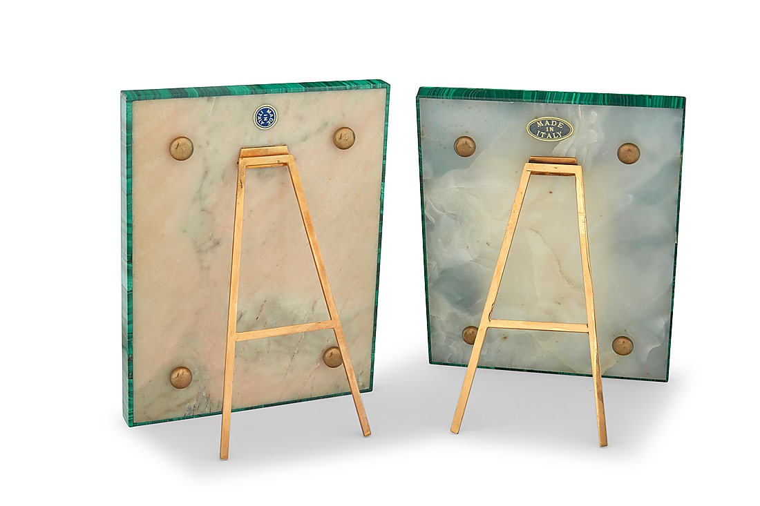 A pair of malachite frames - 2