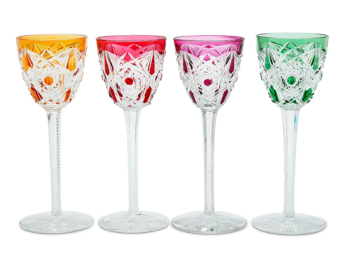 A set of eleven Baccarat glass 'Lagny' rhine wine glasses (1 of 3)