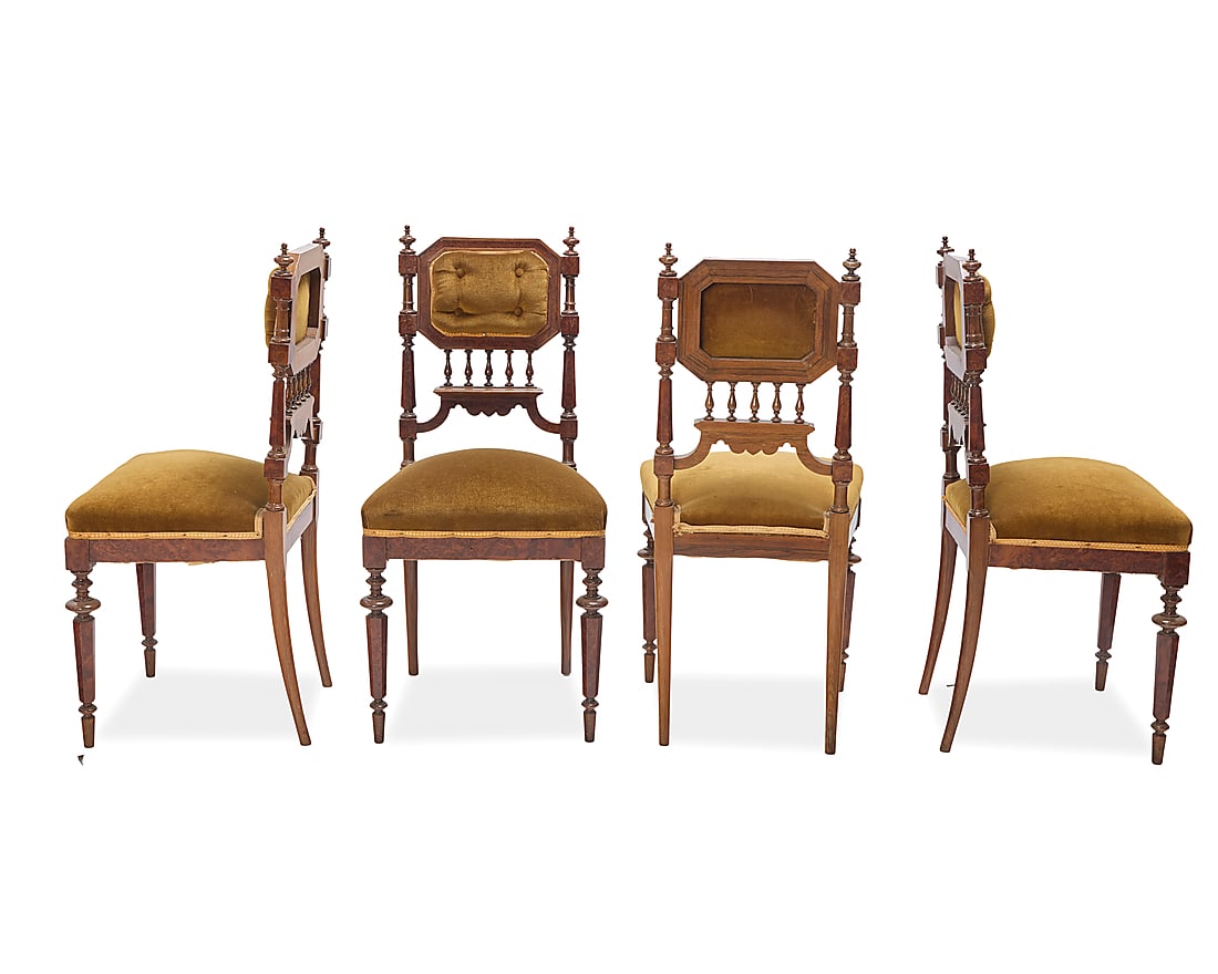 A set of four French parlor chairs (1 of 8)