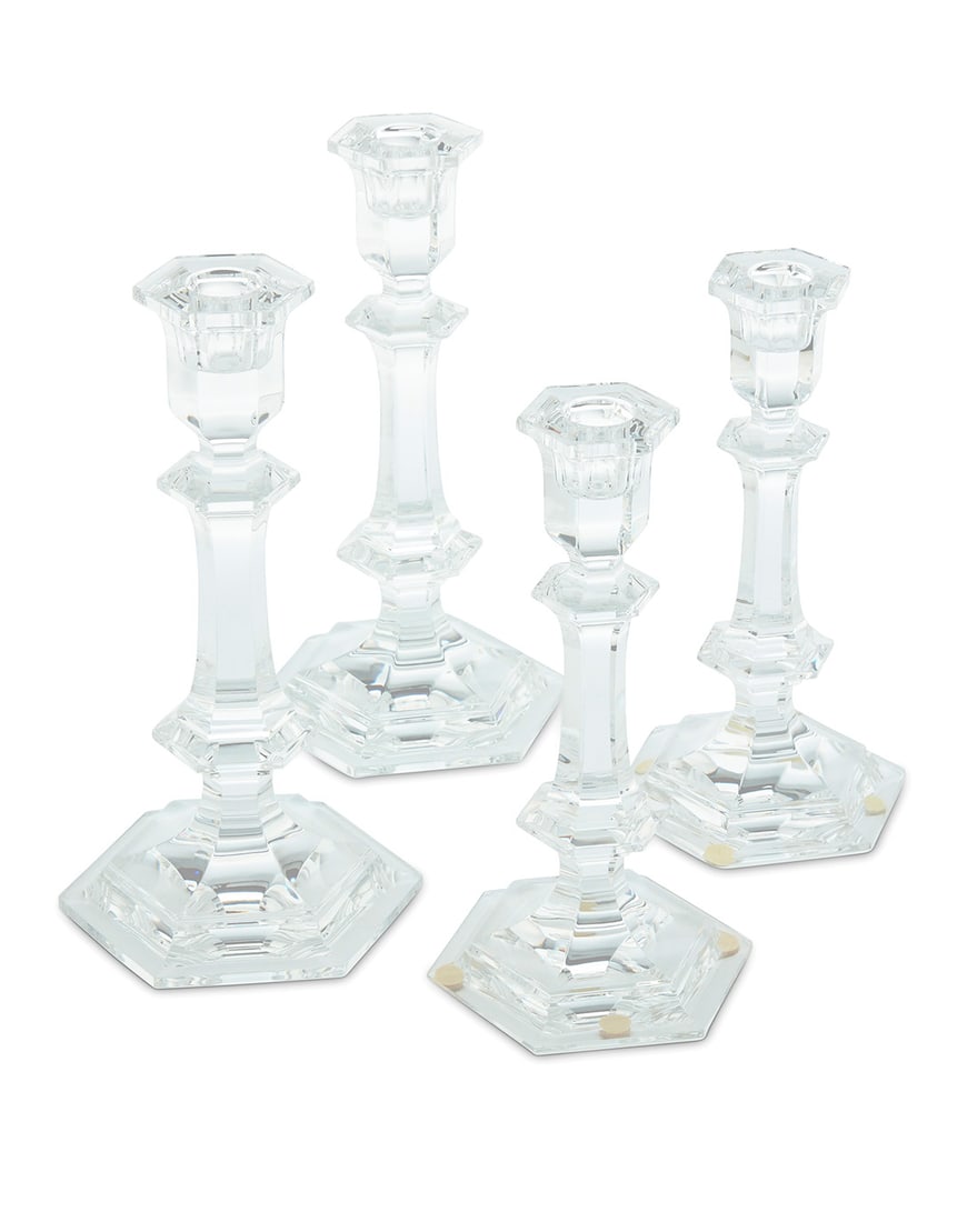 Five pairs of Baccarat glass 'Harcourt' candlesticks (1 of 3)