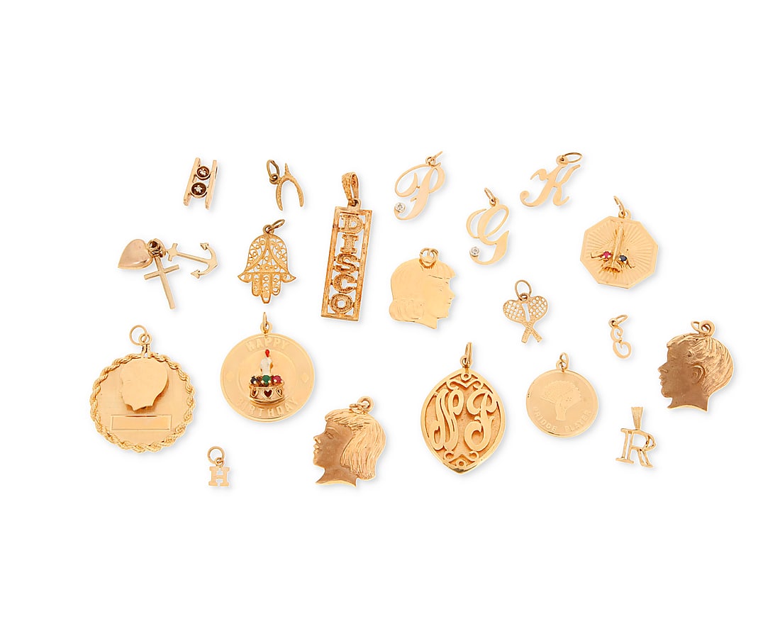 A Group of Gold Charms (1 of 1)