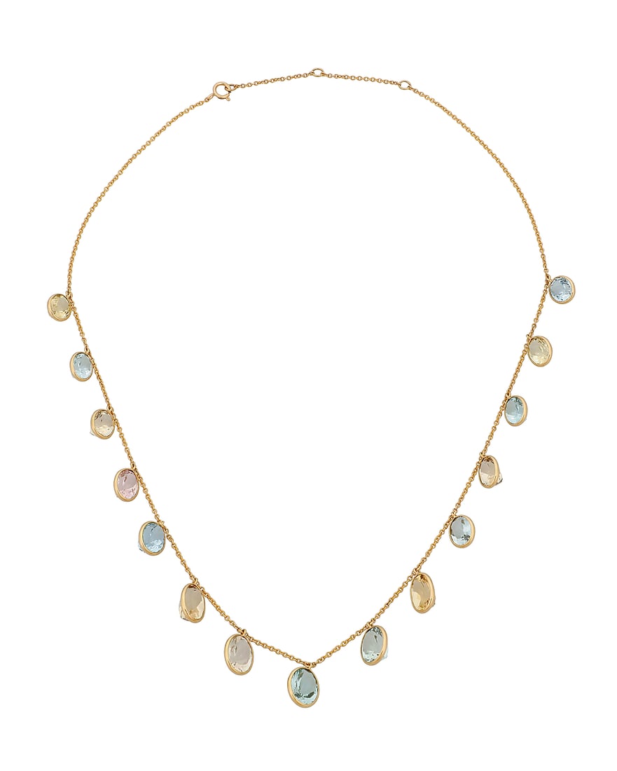 An 18K Gold and Gem-Set Necklace (1 of 2)