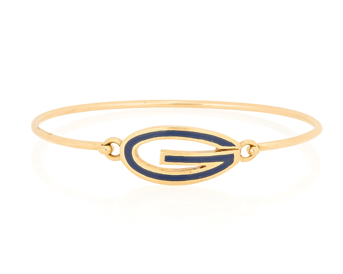 A 9K Gold and Enamel Cuff (1 of 2)