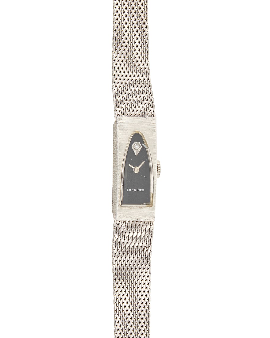 Longines: A 14K White Gold and Metal Watch (1 of 3)