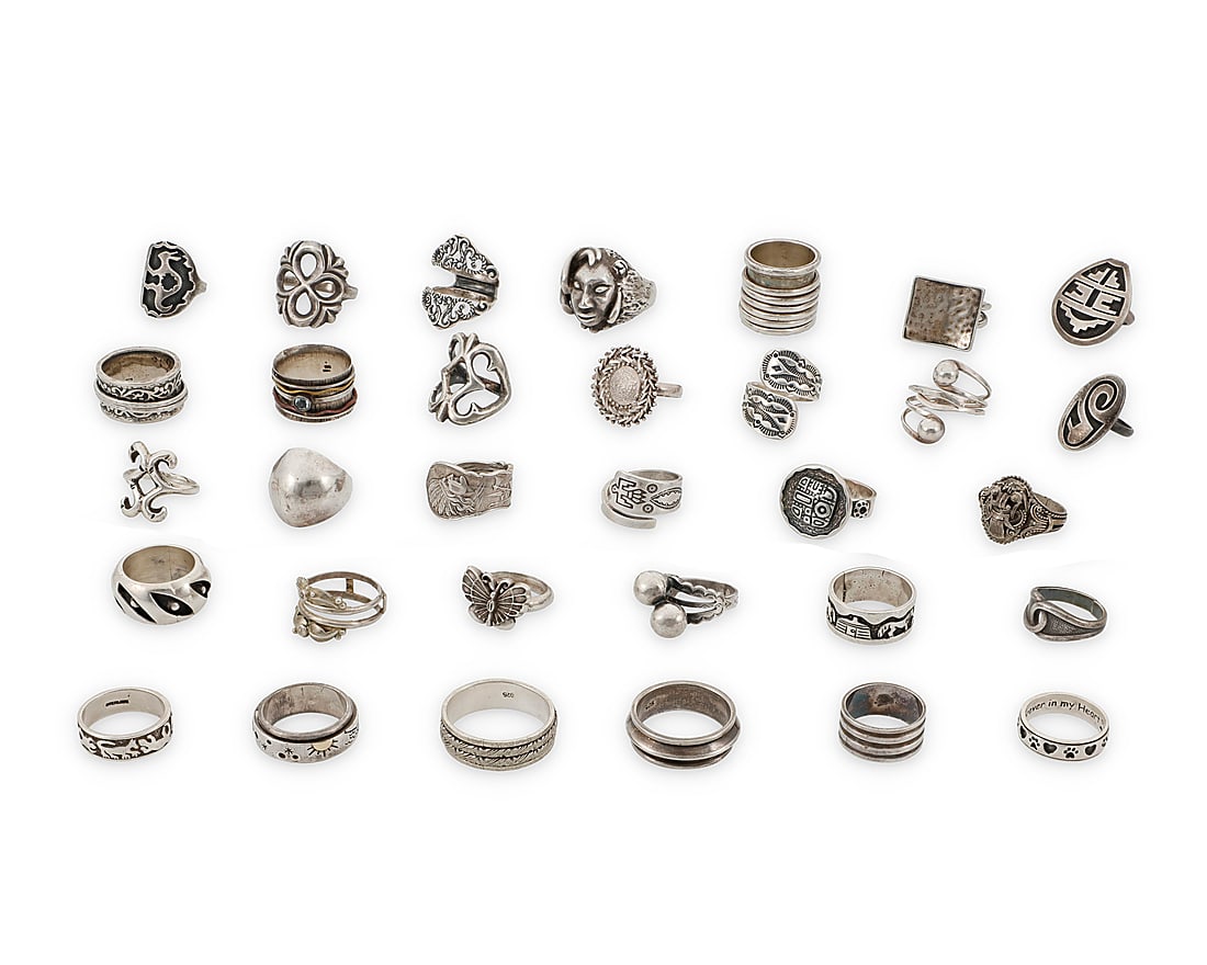 A Group of Silver Rings (1 of 1)