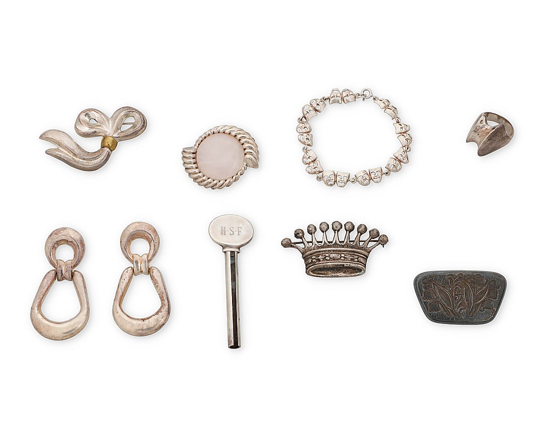 A Group of Silver Jewelry including Georg Jensen & Tiffany & Co. (1 of 1)