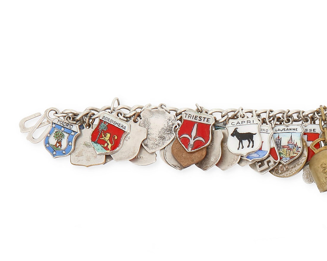 Two Sterling and Enamel Charm Bracelets - 3