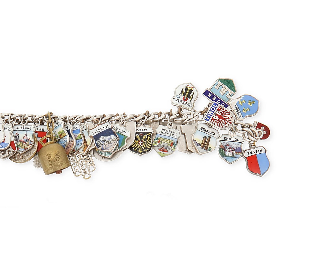 Two Sterling and Enamel Charm Bracelets - 4