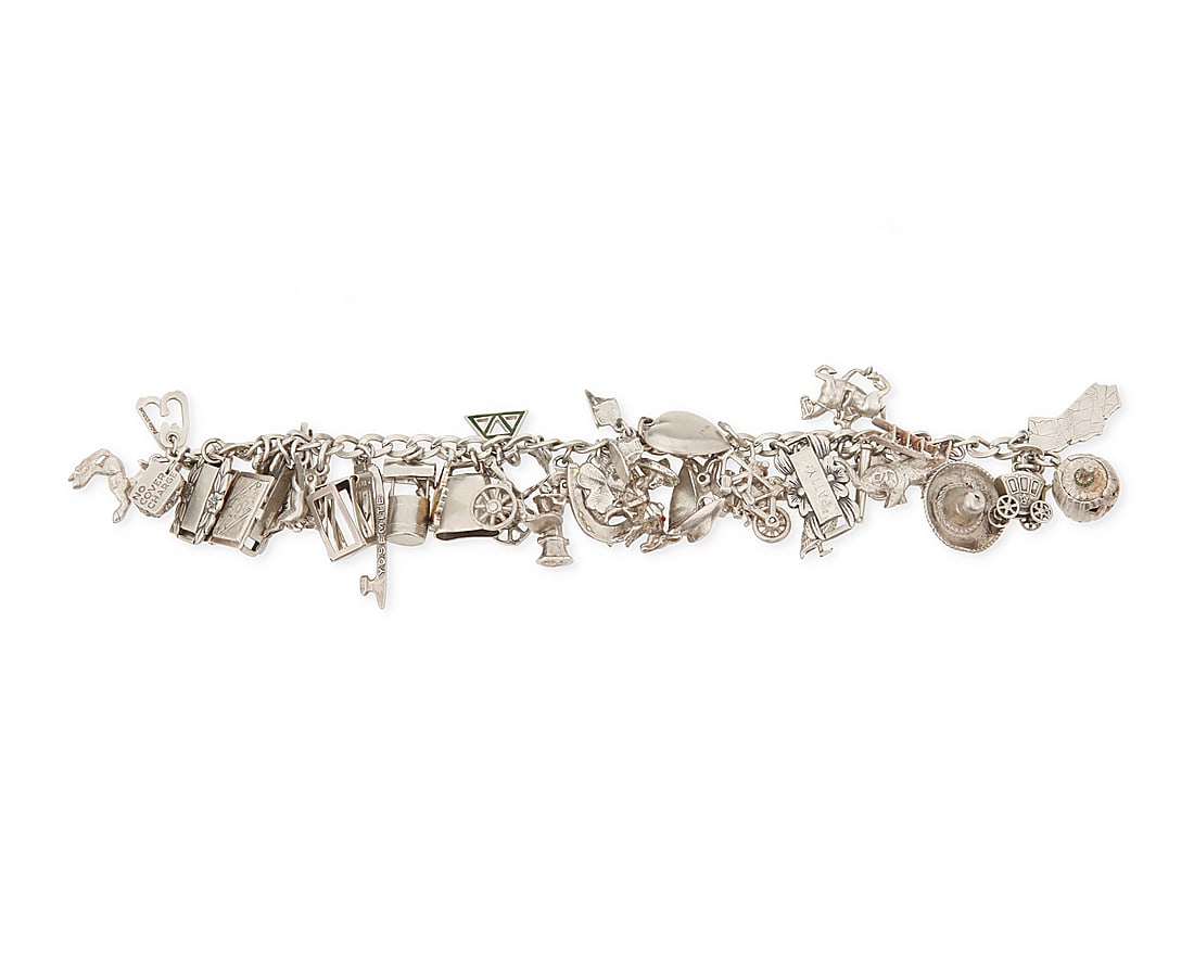 Two Sterling and Enamel Charm Bracelets - 5
