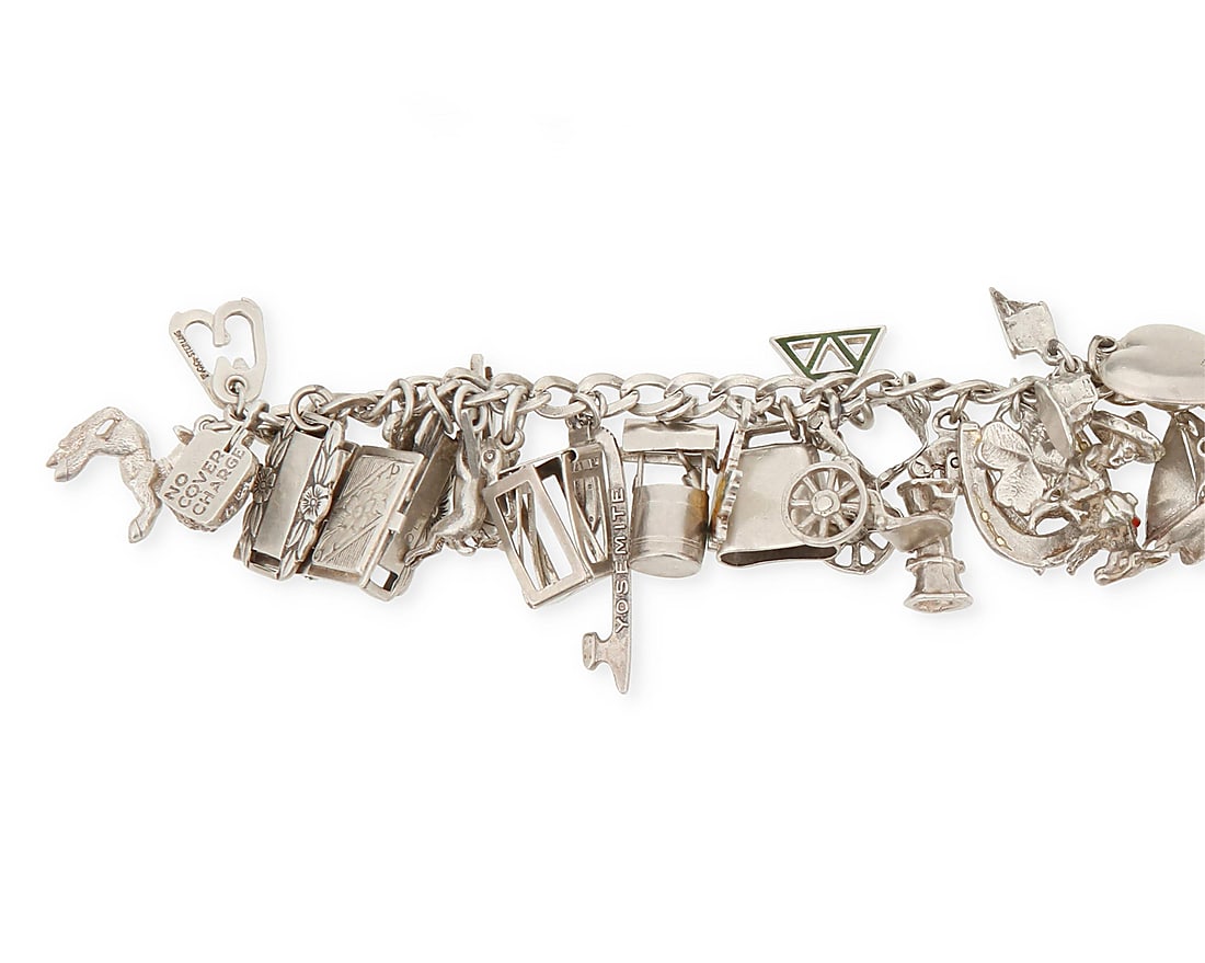 Two Sterling and Enamel Charm Bracelets - 6