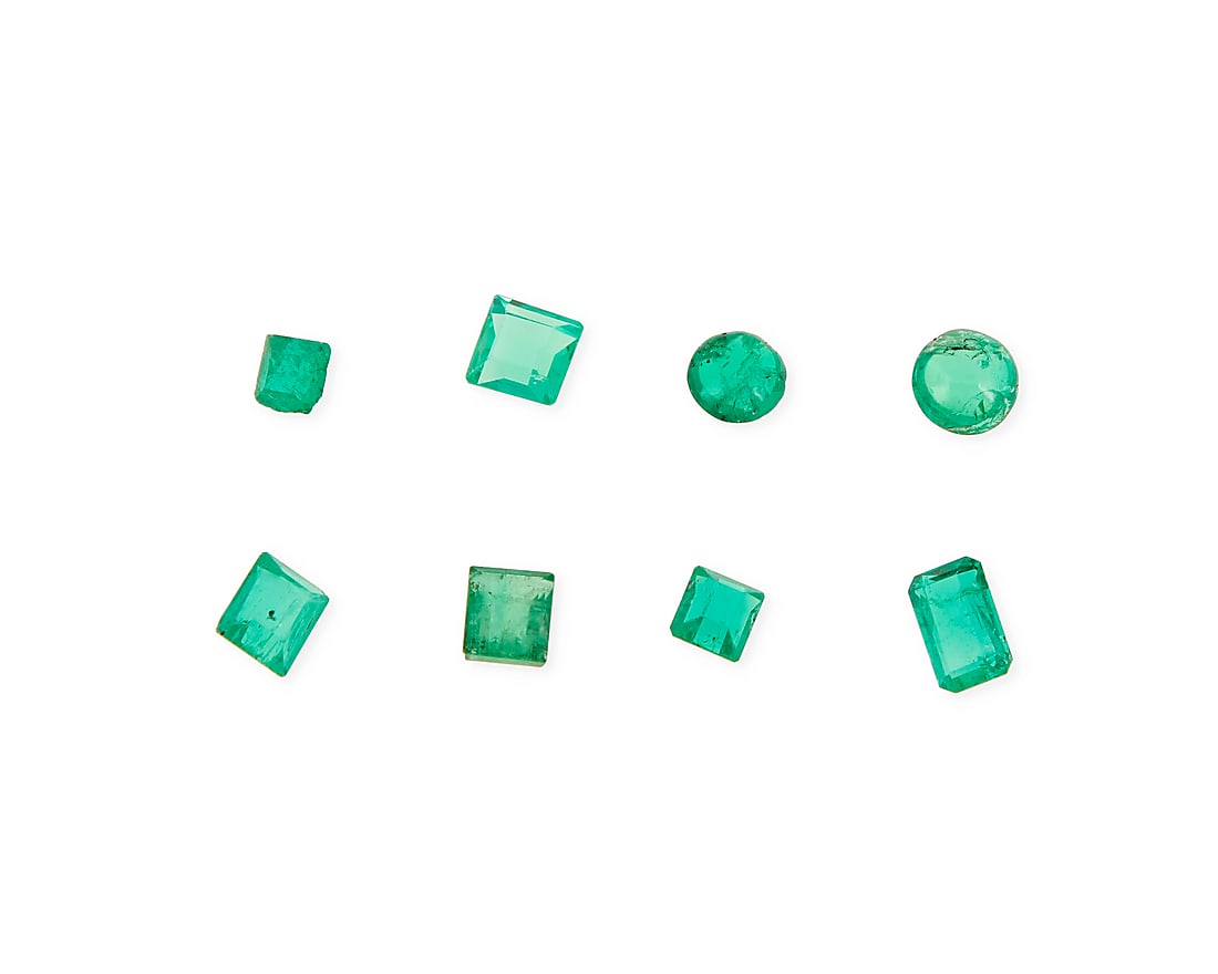 A Group of Eight Loose Emeralds (1 of 1)