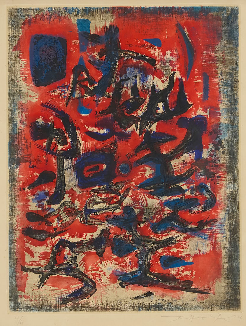 Zao Wou-Ki (1920-2013), "Signes en mouvement," 1957 (1 of 6)