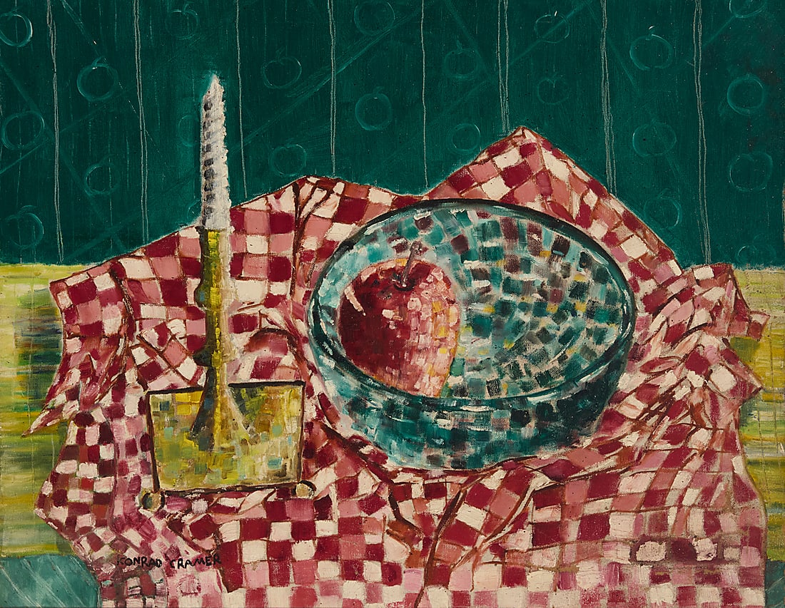 Konrad Cramer (1888-1963), Still life with candle and apple (1 of 6)