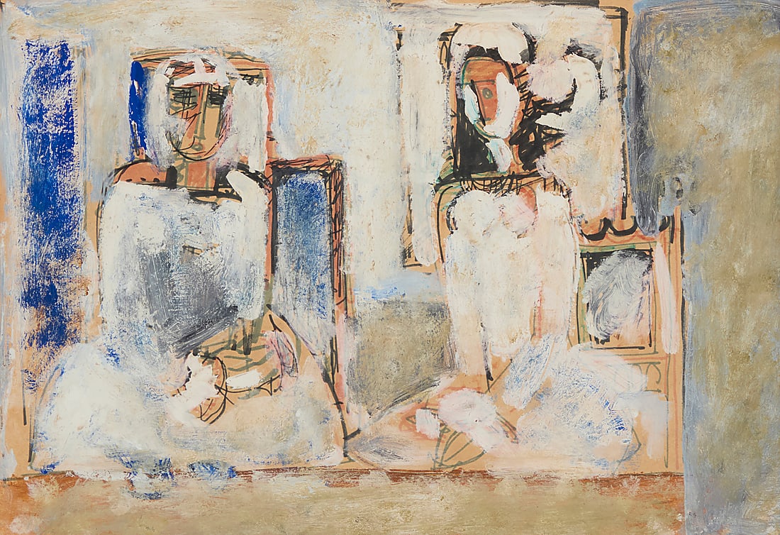 Attributed to Minas Avetisyan (1928-1975), Two women making bread (1 of 4)