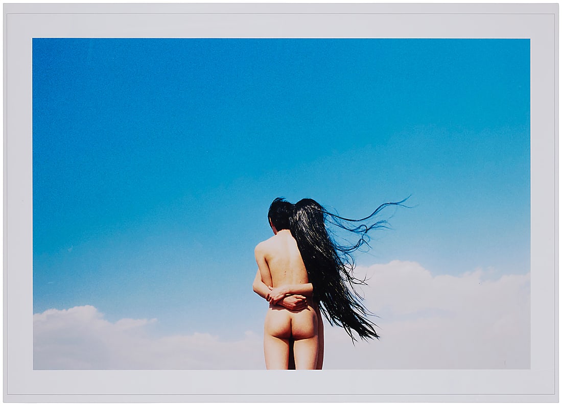 Ren Hang (1987-2017), "Untitled 49," 2012: Ren Hang (1987-2017) "Untitled 49," 2012 Archival inkjet print in colors on paper Edition: 2/10 Signed and numbered in ink on the verso: Ren Hang Image: 26.375" H x 39.375" W; Sheet: 31.875" H x 44"