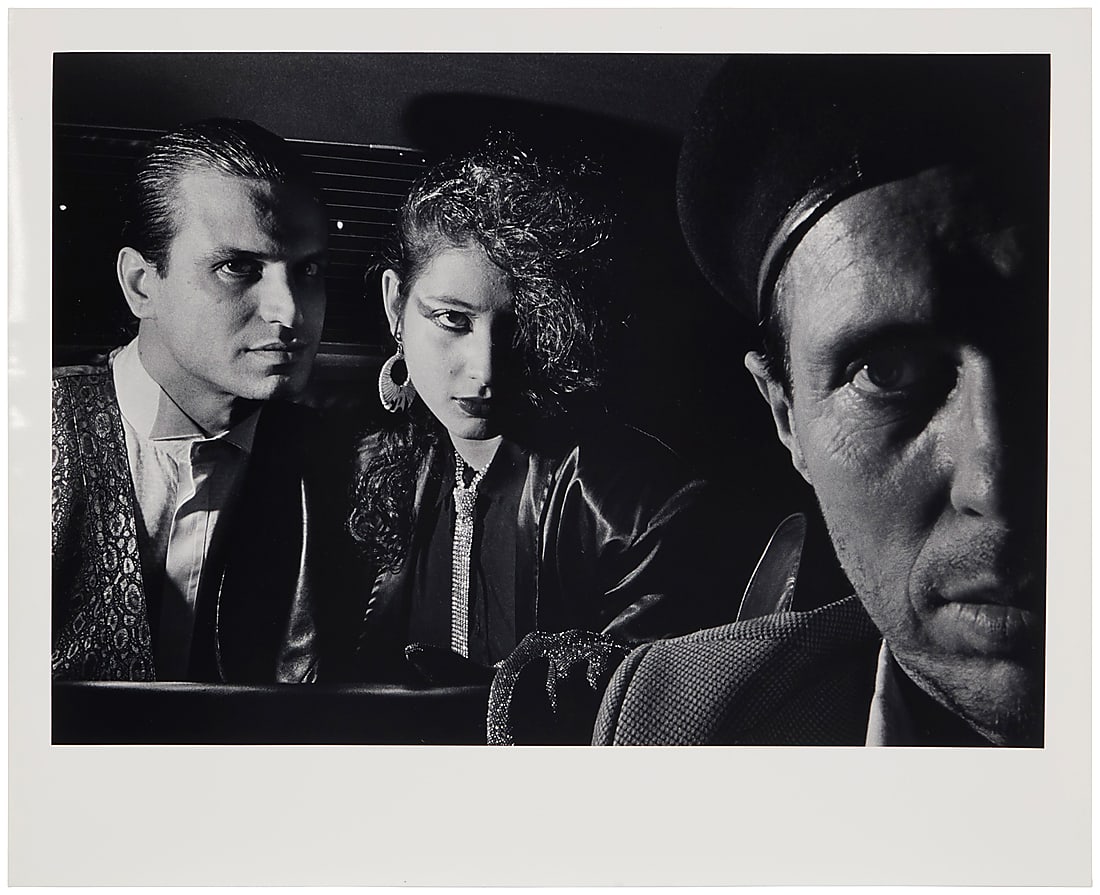 Ryan Weideman (b. 1941), "Self-Portrait with Vampire and Nymphet [sic]," from "In My Taxi: New York (1 of 7)