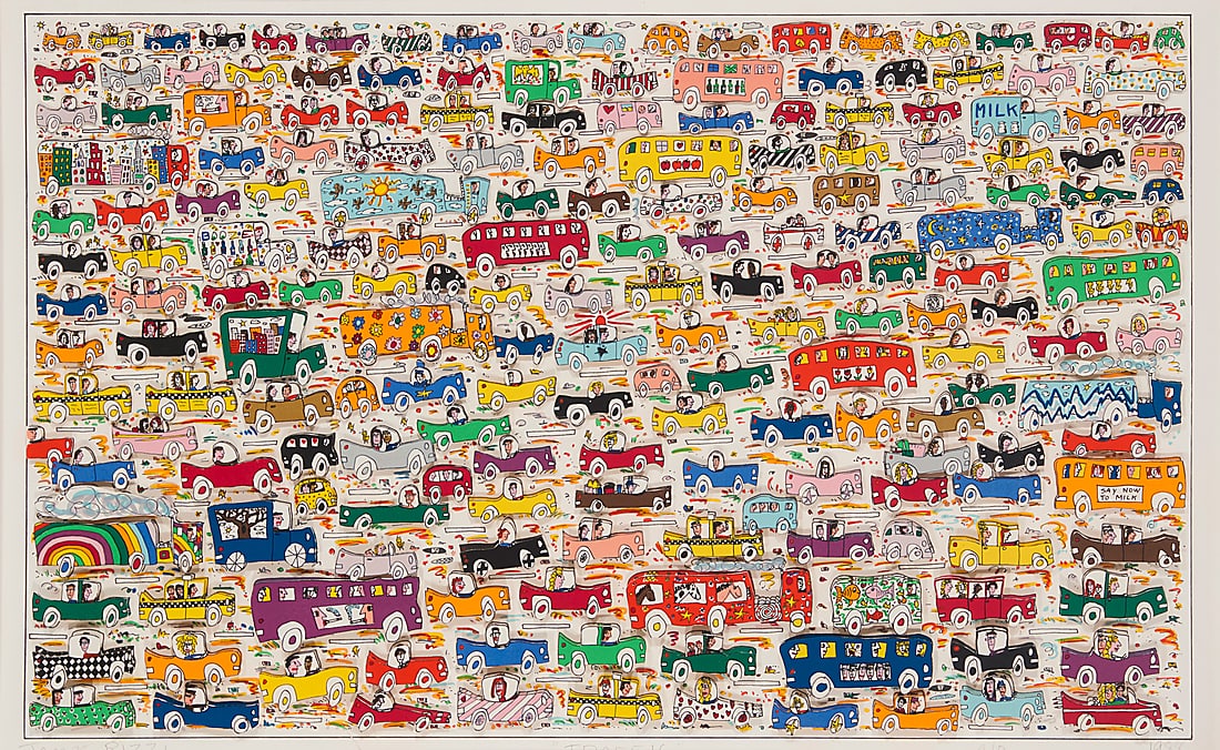 James Rizzi (1950-2011), "Traffic," 1988 (1 of 7)